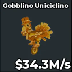 Gold Gobblino Uniciclino 34.3 M s (Секретный персонаж) — Roblox, лот №230748