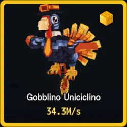 Gold Gobblino Uniciclino 34.3M s (Секретный персонаж) — Roblox, лот №230750