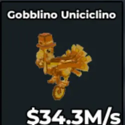 GOLD Gobblino Uniciclino 34.3M s V121 (Секретный персонаж) — Roblox, лот №230751
