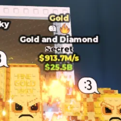 Gold Gold and Diamond 913.7m (Секретный персонаж) — Roblox, лот №230756