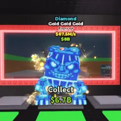 Gold Gold Gold Diamond 67.5M s (Секретный персонаж) — Roblox, лот №230816