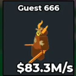 Gold Guest 666 83.3 M s (Секретный персонаж) — Roblox, лот №230849