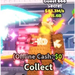 GOLD GUEST 666 83.3M S #B5XP9R (Секретный персонаж) — Roblox, лот №230850