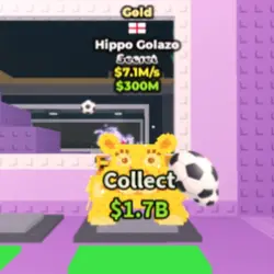 Gold Hippo Golazo 7.1 M s (ENGLAND TRAIT) (Секретный персон… — Roblox, лот №230859
