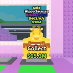 Gold Hippo Jacuzzo 403.1 K s (Brainrot God персонаж) — Roblox, лот №230860