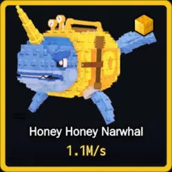 Gold Honey Honey Narwhal 1.1M s (Секретный персонаж) — Roblox, лот №230865