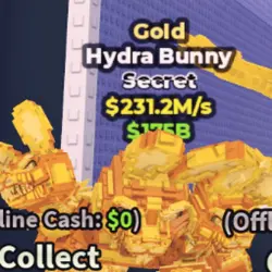 Gold Hydra Bunny 231.2m s (Секретный персонаж) — Roblox, лот №230879