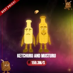 Gold Ketchuru and Musturu 159.3M s (Секретный персонаж) — Roblox, лот №230772
