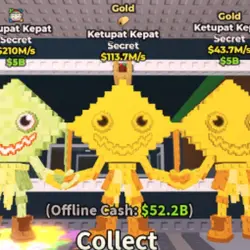 Gold Ketupat Kepat 113.7M s SINGLE TRAIT Secret Mutation Th… — Roblox, лот №230813