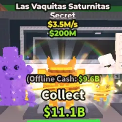 Gold Las Vaquitas Saturnitas 3.5M s (Секретный персонаж) — Roblox, лот №231069
