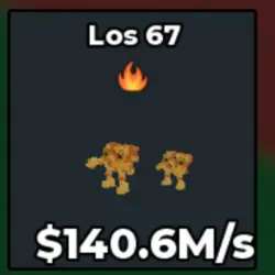 Gold Los 67 140.6 M s (Секретный персонаж) — Roblox, лот №231102