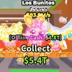 Gold Los Bunitos 83.9 M s with 5 traits (Секретный персонаж) — Roblox, лот №231118