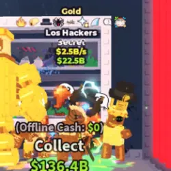 Gold LOS Hackers 2.5B S (Taco + 8 Traits) #H8PK4Q (Секретны… — Roblox, лот №231138