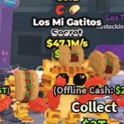 Gold Los Mi Gatitos 47.1M s Claws, Taco #BP3 (Секретный пер… — Roblox, лот №231164