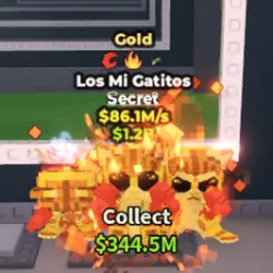 Gold Los Mi Gatitos 86M s (Секретный персонаж) — Roblox, лот №231168