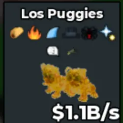Gold Los Puggies 1.1B s quec (Секретный персонаж) — Roblox, лот №231154