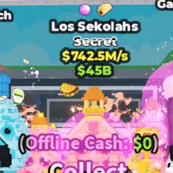 Gold LOS Sekolahs 742.5M S (Bubblegum + Taco) #U9CH7T (Секр… — Roblox, лот №231185