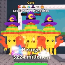GOLD Los Tungtungtungcitos 5M s (Brainrot God персонаж) — Roblox, лот №231205