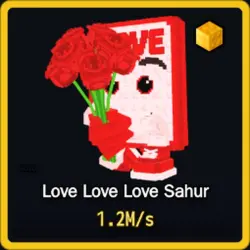 Gold Love Love Love Sahur 1.2M s (Секретный персонаж) — Roblox, лот №231207