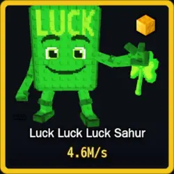 Gold Luck Luck Luck Sahur 4.6M s (Секретный персонаж) — Roblox, лот №231210