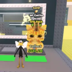 Gold Mi Gatito with 1 mutation makes 10.5m a second (Секрет… — Roblox, лот №231299