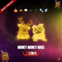 Gold Money Money Bros 1.2B s (Секретный персонаж) — Roblox, лот №231305