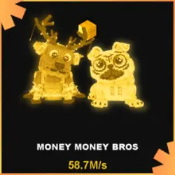 Gold Money Money Bros 58.7M s (Секретный персонаж) — Roblox, лот №231308