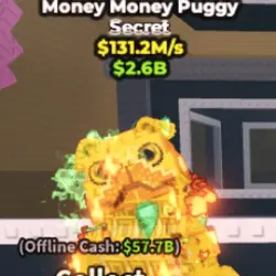 Gold Money Money Puggy 131.2m s (Секретный персонаж) — Roblox, лот №231312