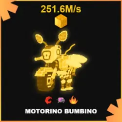 Gold Motorino Bumbino 251.6M s (Секретный персонаж) — Roblox, лот №231229
