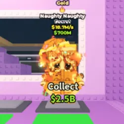 Gold Naughty Naughty 18.7 M s (FIRE TRAIT) (Секретный персо… — Roblox, лот №231255