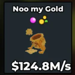 Gold Noo My Gold 124.8 M s ( LUCKY TRAIT ) (Секретный персо… — Roblox, лот №231261