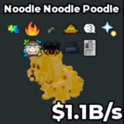 Gold Noodle Noodle Poodle 1.1b s (Секретный персонаж) — Roblox, лот №231271