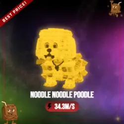 Gold Noodle Noodle Poodle 34.3M s (Секретный персонаж) — Roblox, лот №231273