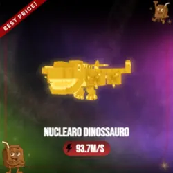 Gold Nuclearo Dinossauro 93.7M s (Секретный персонаж) — Roblox, лот №231283