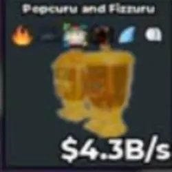 Gold Popcuru and Fizzuru 4.3B s (Секретный персонаж) — Roblox, лот №231269