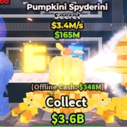 Gold Pumpkini Spyderini 3.4M s (Секретный персонаж) — Roblox, лот №231290