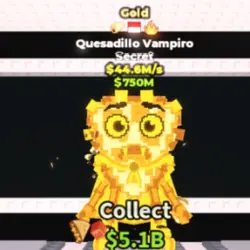 Gold Quesadillo Vampiro 44.6 M s (Секретный персонаж) — Roblox, лот №231306