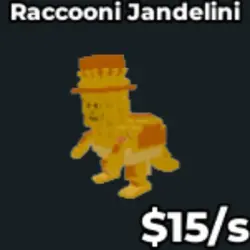 Gold Raccooni Jandelini - 326 (Обычный персонаж) — Roblox, лот №231307