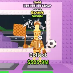 Gold Ref Ref Ref Sahur 3.4 M s (Секретный персонаж) — Roblox, лот №231313