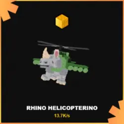 Gold Rhino Helicopterino 13.7K s (Эпический персонаж) — Roblox, лот №231322