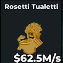 Gold Rosetti Tualetti 62.5 M s V181 (Секретный персонаж) — Roblox, лот №231330
