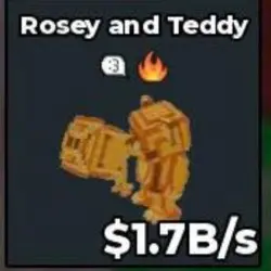 Gold Rosey and Teddy 1.7 B s (Секретный персонаж) — Roblox, лот №231332