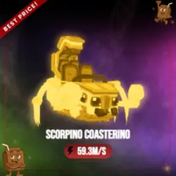 Gold Scorpino Coasterino 59.3M s (Секретный персонаж) — Roblox, лот №231438