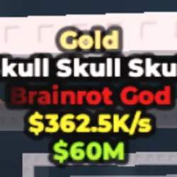 Gold Skull Skull Skull 362.5 K s (Brainrot God персонаж) — Roblox, лот №231460