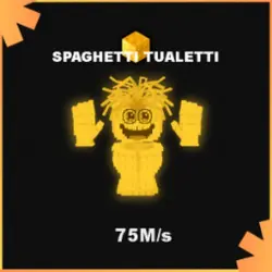 Gold Spaghetti Tualetti 75M s (Секретный персонаж) — Roblox, лот №231482