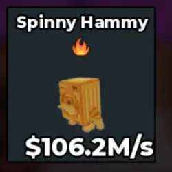 Gold Spinny Hammy 106.2 M s (Секретный персонаж) — Roblox, лот №231485