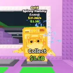 Gold Spinny Hammy 21.2 M s (Секретный персонаж) — Roblox, лот №231488