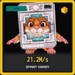 Gold Spinny Hammy 21.2M s (Секретный персонаж) — Roblox, лот №231491