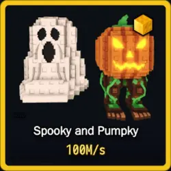Gold Spooky and Pumpky 100M s (Секретный персонаж) — Roblox, лот №231494