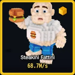 Gold Steakini Fattini 68.7M s (Секретный персонаж) — Roblox, лот №231509